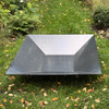 Square Garden Fire Pit CORTEN 100cm | 2-in-1 Water Bowl