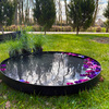 Bassin de Jardin / Miroir d'eau Rond 80, Décoration de Jardin pour Terrasse et Pelouse, Cache-Regard Décoratif