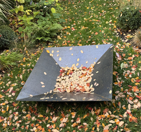 Square Garden Fire Pit CORTEN 100cm | 2-in-1 Water Bowl