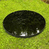 Garden Pond / Water Mirror - Round Black Bowl, Galvanized Steel 100cm