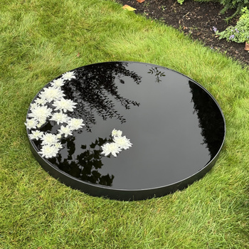 Bassin de Jardin / Miroir d'eau Rond 80, Décoration de Jardin pour Terrasse et Pelouse, Cache-Regard Décoratif